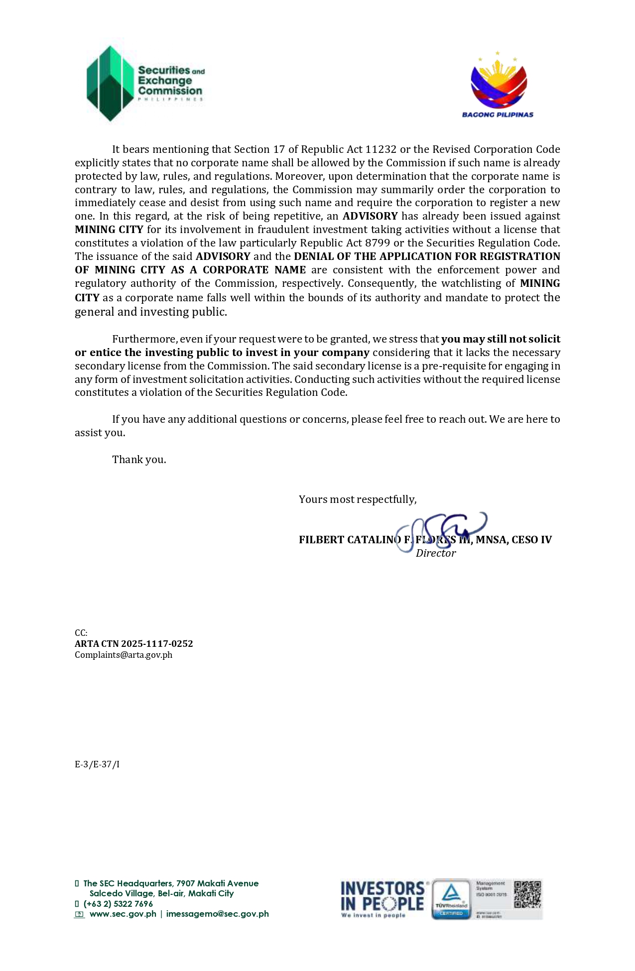 SEC EIPD Letter-Reply — Page 2